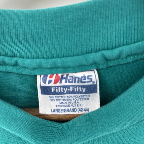 Texas State Aquarium T Shirt Men's Large Blue Vintage Single Stitch 1990 Graphic - Picture 7 of 10